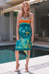 Vivian "Green Dream" Silk Scarf Dress